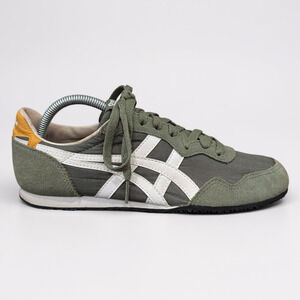Onitsuka Tiger Serrano Sneakers Size 7.5 US Burnt Olive White Suede Retro Style